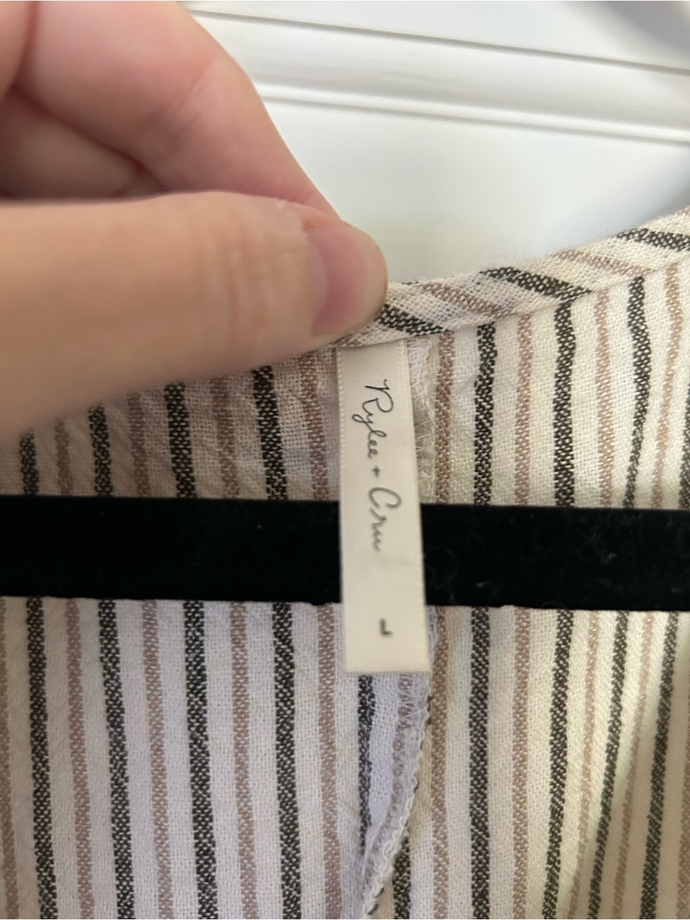 Rylee + Cru Cream and Black Striped Maxi Dress - Picture 3 of 3